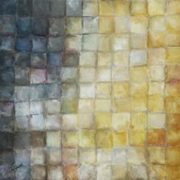Yellow Gray Mosaics I Fine Art Print