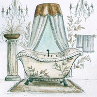 French Bath Sketch I (tub) Framed Print