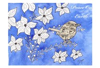 Poinsettia Bird Song Fine Art Print