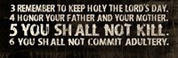 10 Commandments (3-6) by Jace Grey - 18" x 6"
