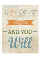 Believe You Can Framed Print