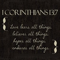 1 Corinthians 13-7-NKV Fine Art Print