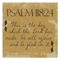 Psalms 118-24 Gold Framed Print