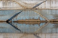 Steps mirrored on small lake, Jodhpur, India Fine Art Print