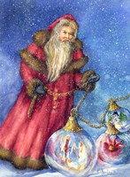 Old Santa with Gifts Fine Art Print