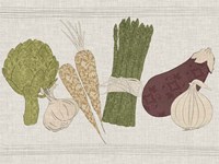 Contour Fruits & Veggies II Framed Print