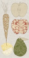 Contour Fruits & Veggies VII Fine Art Print