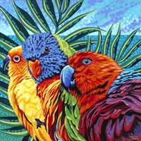 Birds in Paradise I Fine Art Print