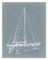 Yacht Sketches II Fine Art Print