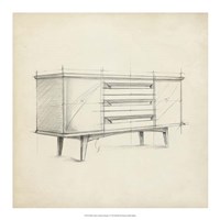 Mid Century Furniture Design V by Ethan Harper - 18" x 18"