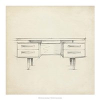 Mid Century Furniture Design VI Fine Art Print