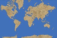 World Map - Sand Dots 1 Fine Art Print