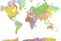 World Map 8 by Marlene Watson - various sizes