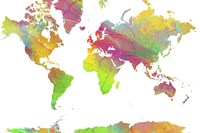 World Map 9 by Marlene Watson - various sizes
