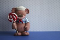 Bear Lollipop Sailor Fine Art Print