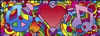 Peace Love Music A Fine Art Print