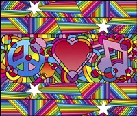 Peace Love Music D Fine Art Print
