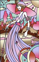 Art Deco Lady Stroll Fine Art Print
