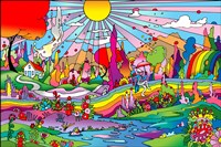 Red Roof Cottage Landscape Fine Art Print