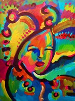 Mardigras Lady 3 Fine Art Print