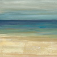 Navy Blue Horizons I Framed Print