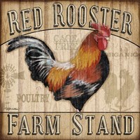 Country Rooster I Fine Art Print