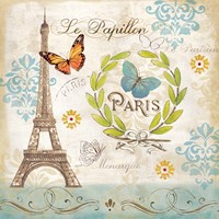 Le Papillon Paris I Framed Print