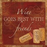 Wine Cork Sentiment I Framed Print