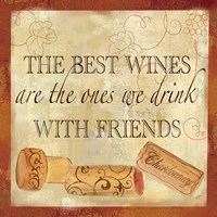 Wine Cork Sentiment II Framed Print