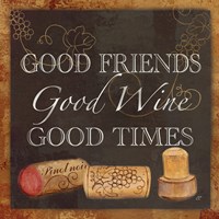 Wine Cork Sentiment III Framed Print