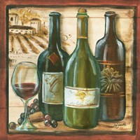 Wooden Wine Square II Framed Print