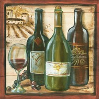 Wooden Wine Square II Fine Art Print