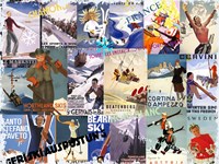Ski Vacation Collage Fine Art Print
