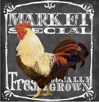 Rooster on Chalkboard IV Fine Art Print