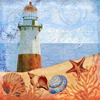 Ocean Breeze Lighthouse Fine Art Print