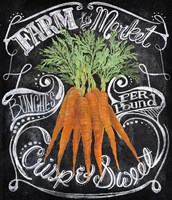 Chalkboard Carrots Framed Print