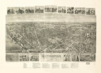 Rutherford, NJ Vintage Map, 1904 Fine Art Print