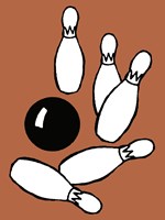 Orange Bowling Fine Art Print