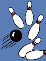 Blue Bowling Fine Art Print