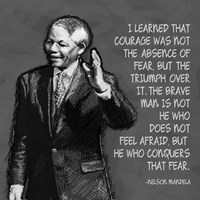 He Who Conquers - Nelson Mandela Quote Fine Art Print