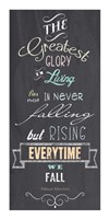 The Greatest Glory - Nelson Mandela Quote Fine Art Print
