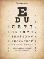 Nelson Mandela Eye Chart I Fine Art Print