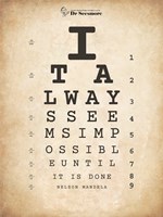 Nelson Mandela Eye Chart II Fine Art Print