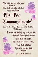 The Ten Commandments - Floral Fine Art Print