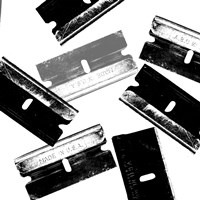 Silver Blades Framed Print