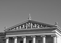 Philadelphia Museum (pediment I) (b/w) Fine Art Print