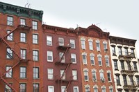 Brick Row Houses Fine Art Print