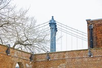 Manhattan Bridge and Brick Wall Fine Art Print