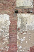 Brick Wall and White Paint Fine Art Print