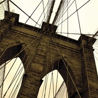 Brooklyn Bridge II (sepia) (detail) Fine Art Print